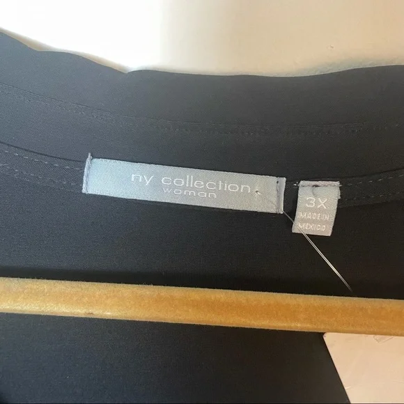 NY Collection Wrap Black Maxi Dress Size 3X - Picture 5 of 11